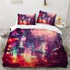 City View Bedding Set Digital Print Duvet Cover Kit Ultra-fine Fiber Pillowcase  New Wholesale Bedspread