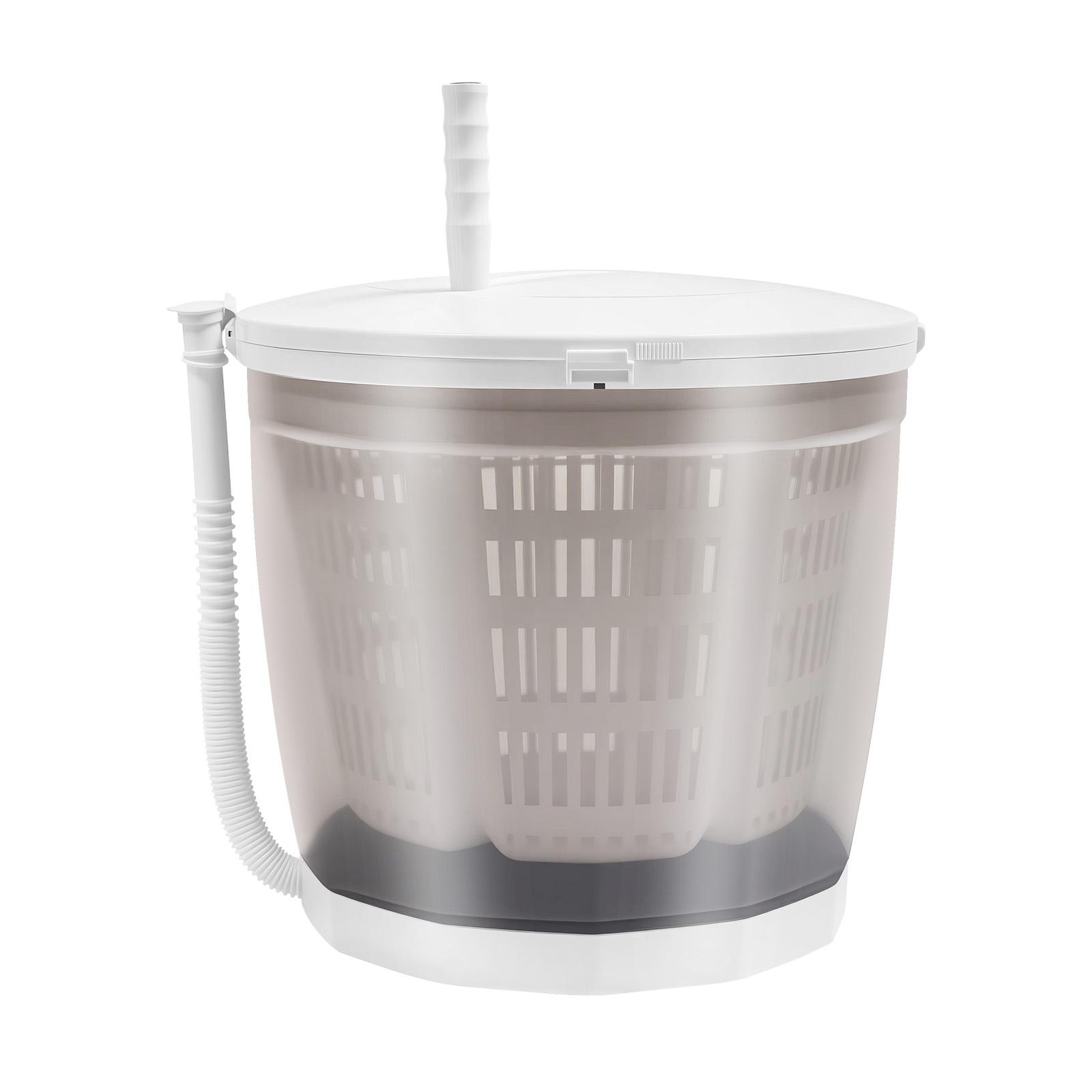 

Portable 2 in 1 Foldable Washing Machine Cordless Mini Washing Machine with Spin Dryer For Socks Panties Washer Household светло-серый