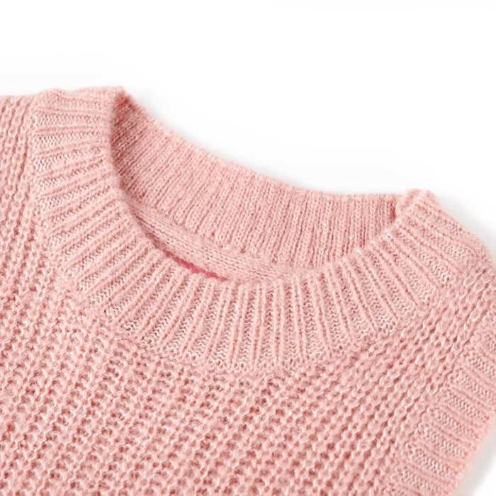 Knitted Pullover Vest for Children Light Pink 92/104/116/128/140