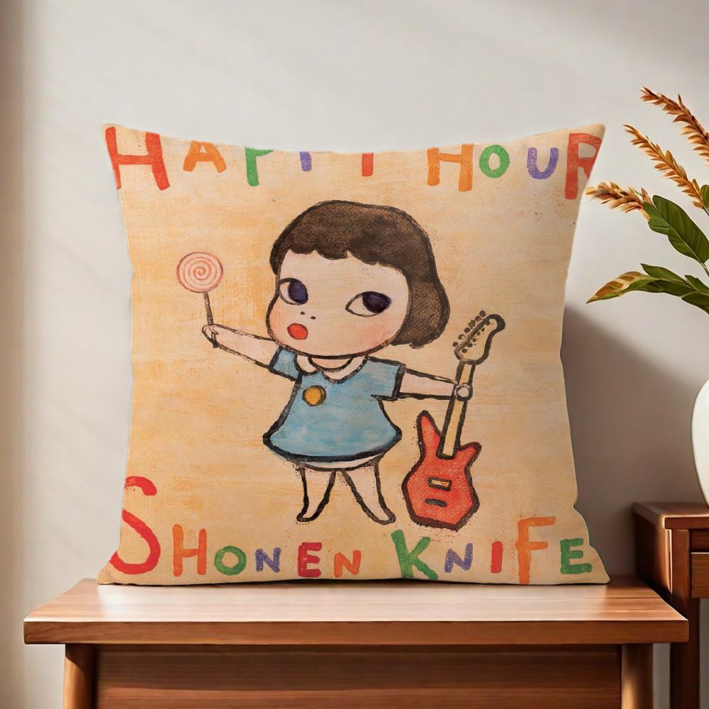 Yyoshitomoo Art Cushion Cover For Pillow Nnarass Printing Sofa Decoration Home Car Room Coffee Shop Office Nordic Simplicity