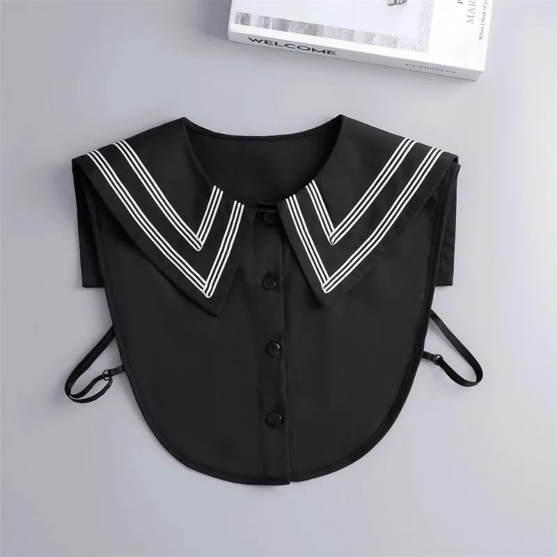 Perfect Match New Lapel Fake Collars Woman Vintage Half Shirt False Collar For Womens Removable Detachable Lapel Collar Faux Col