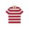 Polo Shirt Men's Red White Stripes 645258-XJC6I-9209