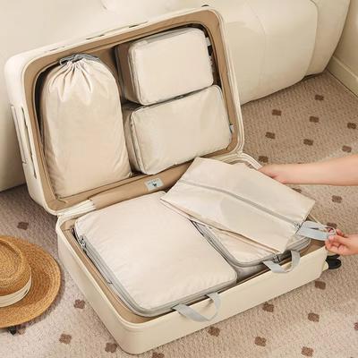 4Pcs Waterproof Travel Compression Packing Cubes Bag Space-saving 4 Size Luggage Storage Bag Durable Thickened Travel Bag
