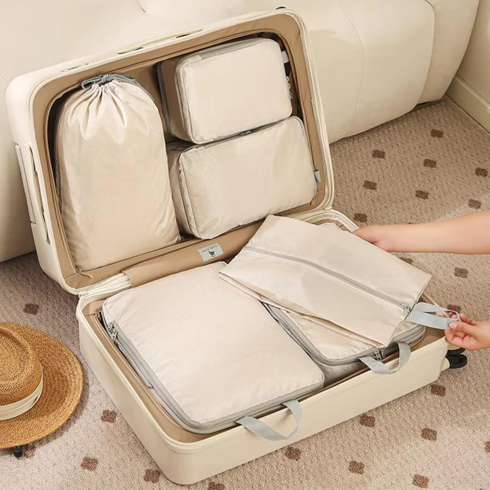 4Pcs 4 Size Travel Compression Packing Cubes Bag Waterproof Travel Bag  Travel