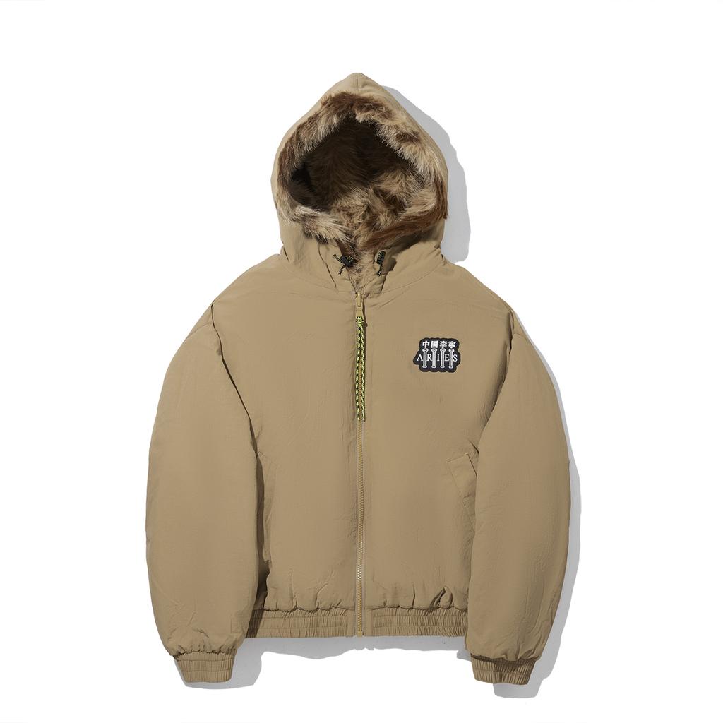 Li Ning Aries Collaboration Fashion Versatile Faux Fur Short Coat Women Outerwear AJDV290-3