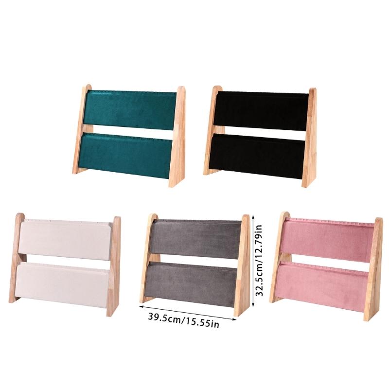 Practical Sturdy Solid Wood Necklace Bracelet Holder Vertical Jewelry Storage Rack for Artistics Craft Supplies