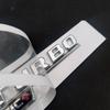 3d ABS Black Logo Turbo 4MATIC Emblem Car Fender Badge For Turbo 4matic Sticker Accessories
