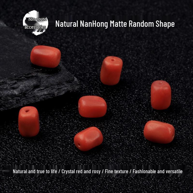 Natural Nanhong Matte Irregular Loose Beads for DIY Bracelet & Necklace Accessories