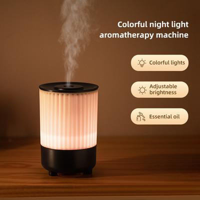 2025 New Portable Rainbow Aromatherapy Humidifier Desktop Air Humidifier for Home Office Car USB Flame Mini Humidifier