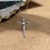 European and American Style Angel Wings Cross Necklace Fashion Simple Retro Clavicle Chain Female Temperament Versatile