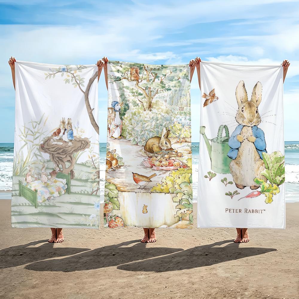 P-Peter Rabbit Towel Beach Towel Travel Lightweight Skin Friendly For Pool Beach Camping Cruise Summer