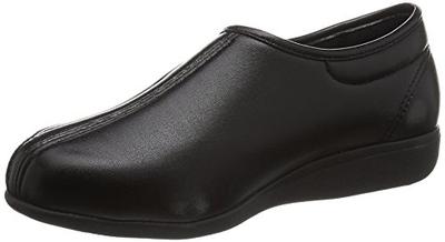 Sapatos de Enfermagem Kaiho Shugi (Pé Único, Pé Direito) KHS-L011RT Preto Liso, Tamanho 22,5 cm, 3E