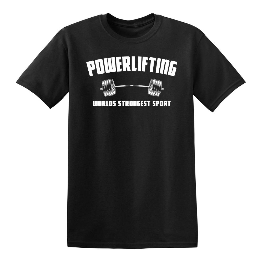POWERLIFTING Gym Man TSHIRT Weightlifting Bodybuilding Strongman Bench Deadlift Graphic T Shirts Breathable Cotton Streetwear