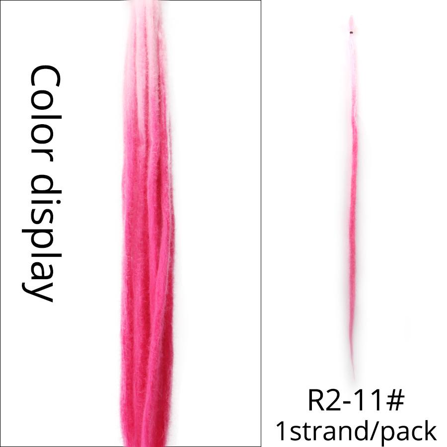 Estensioni Dreadlock fatte a mano al 100% Moda Reggae Capelli 20 pollici Morbidi Dreadlock all'uncinetto Trecce Capelli Ombre Colore 5 Pz / lotto