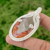 925 Sterling Silver Oval Botswana Agate Stone Wife Wire Wrapping Bezel Pendant