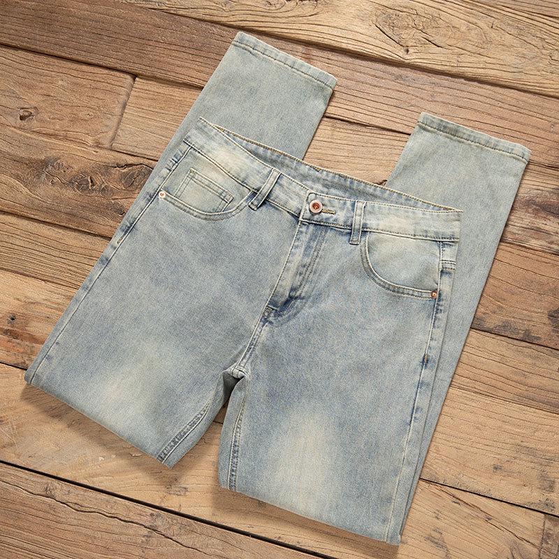2024 Pánské Slim Fit Světlé Retro Elastické Džíny – Trendy a Všestranné