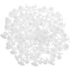 100 Pcs White Buttons for Sewing Decorative Resin Rose Round Flat Plastic Sew-on Snap Pearl Coat
