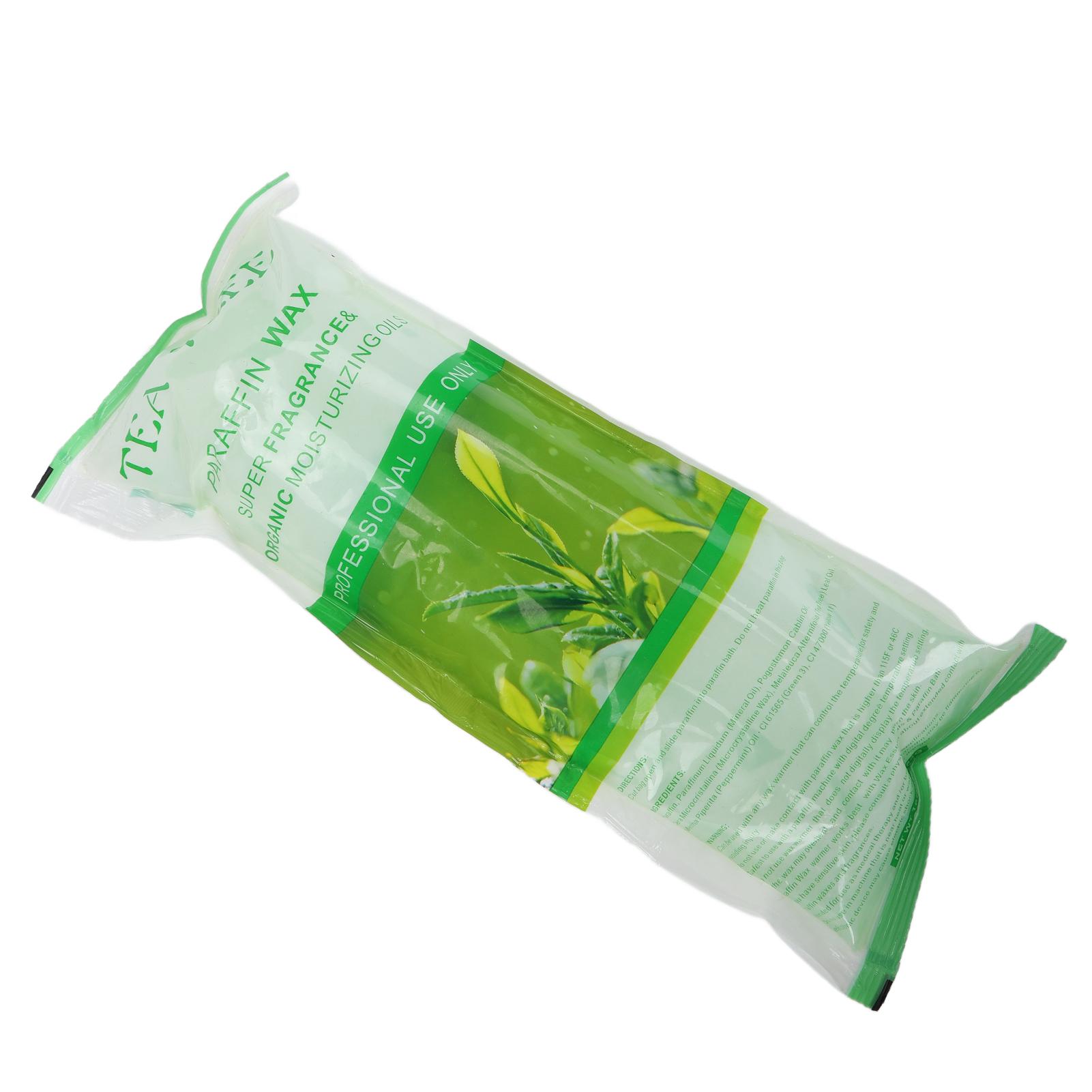 

Парафиновый воск для рук и ног, воск для ванны, смягчающий сухой безопасный 453 г, воск для кожи для СПА-душевой комнаты, чайное дерево зелёный
