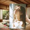 HD Metal Tin Sign Dreamy Sunlit Girl In White OffShoulder Dress Vintage Metal Poster Aesthetic Wall Art for Home Bar Man Cave