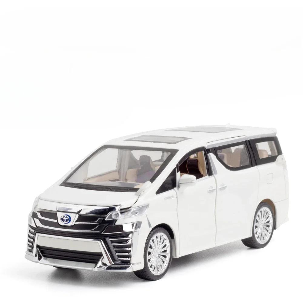 1:24 Denza D9 VELLFIRE MPV Alloy Model Car Toy Metal Diecast Vehicle Simulation Sound Light Miniature Models for Boys Gifts