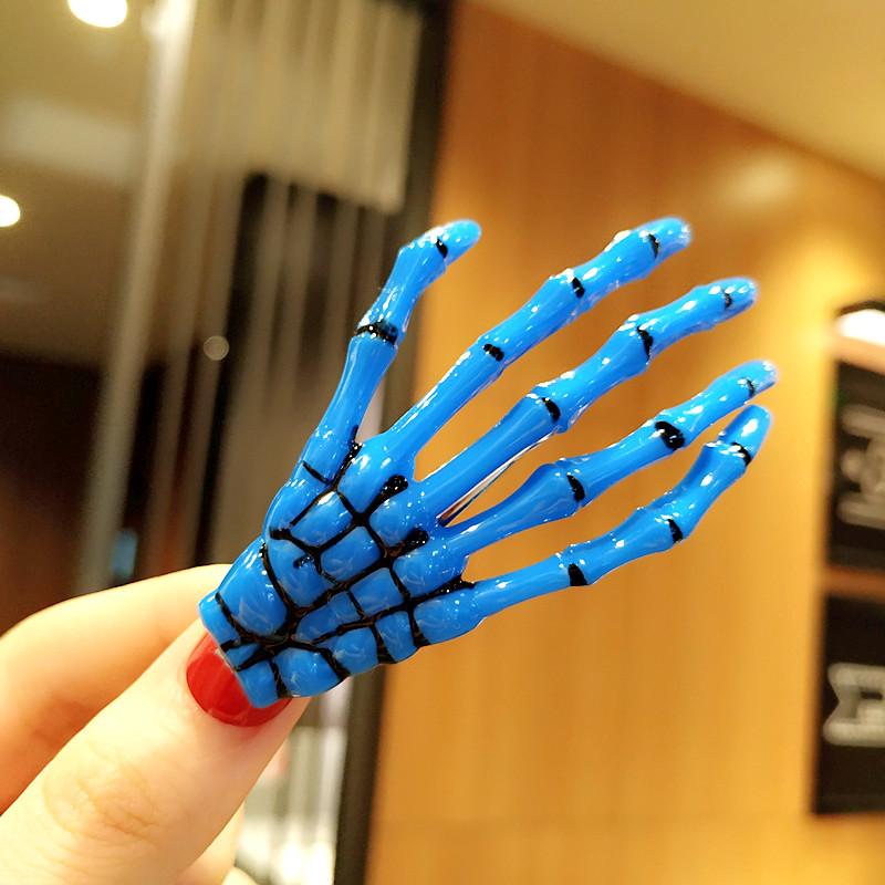 Harajuku Skull Hand Bone Hairpin - Ghost Claw Side Clip & Hair Ornament