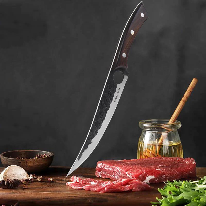 Stainless Steel Boning Knife w/Knife Sheath Fruit Knife Handmade Forged Knife Peeling Knife Fruit Vegetable Fish Meat Cleaver