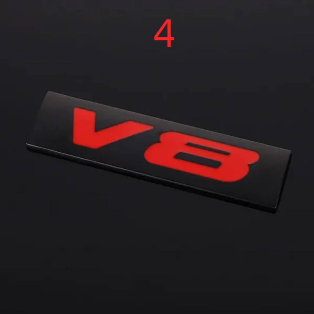 Logo V6 V8 Autocolant pentru mașină Emblema din spate