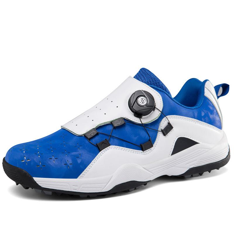 

New large size golf shoes men s outdoor casual shoes knob turn shoes men s and women s sneakers 36 синий