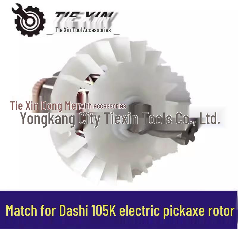 Rotor młota wyburzeniowego Deshi 105K/90K - Silnik młota elektrycznego (przedmiot nr. 04598)