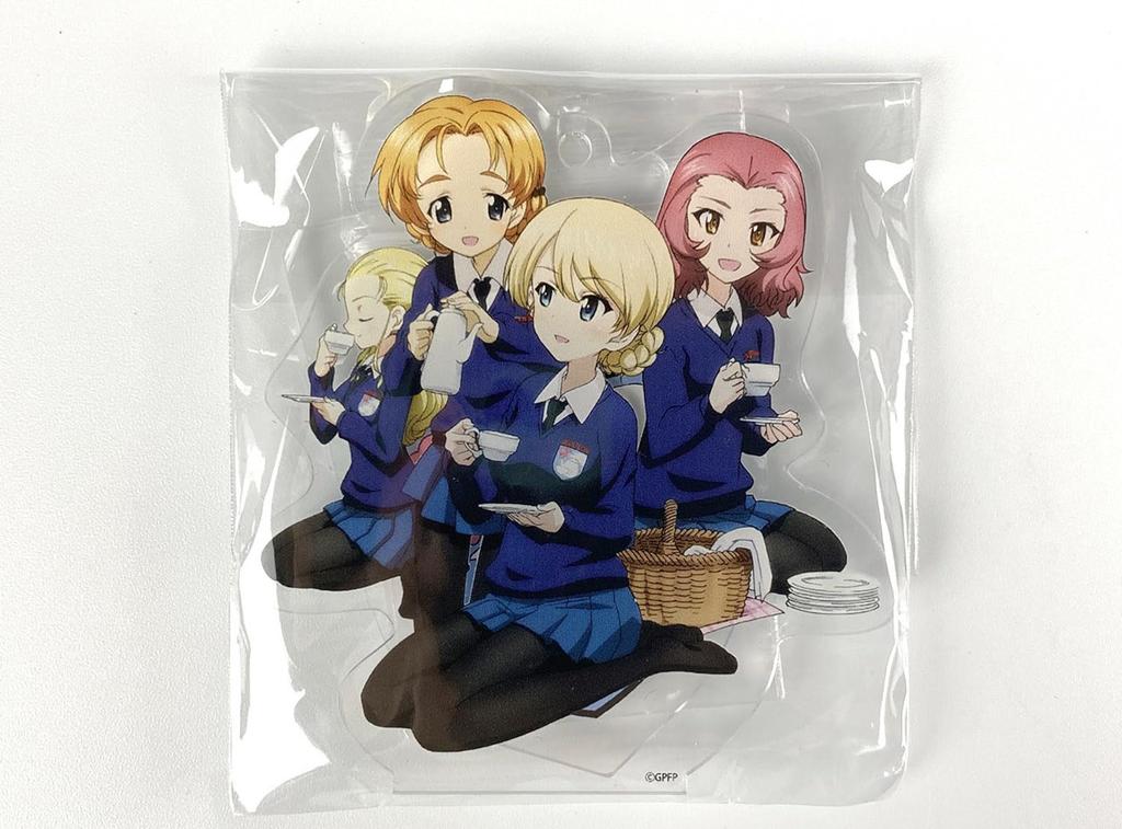 PLATZ Girls und Panzer Final Chapter Crusader Gloriana Academy Battle Damage Decal Acrylic Stand Included Scale Plastic Model Kit Mk.IV Mk.III St.