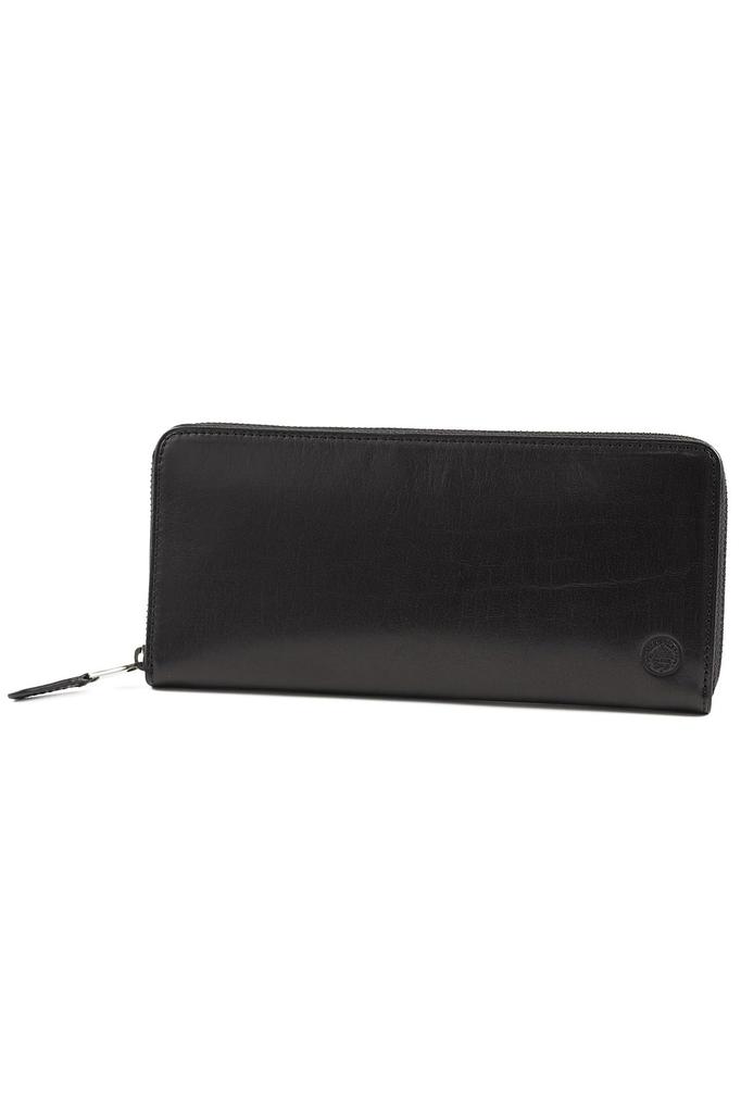 Dakota BLACK LABEL Long Wallet with Round Zipper, Black, BL-620033-10