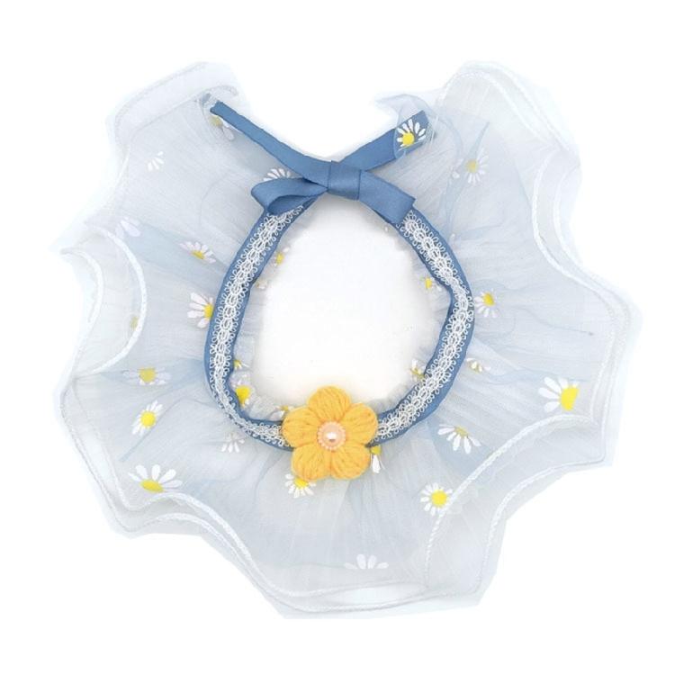 Fashion Small Flower Cats Collar Lace Bib Lace Pet Collar Bib Sweet Cat Necklace