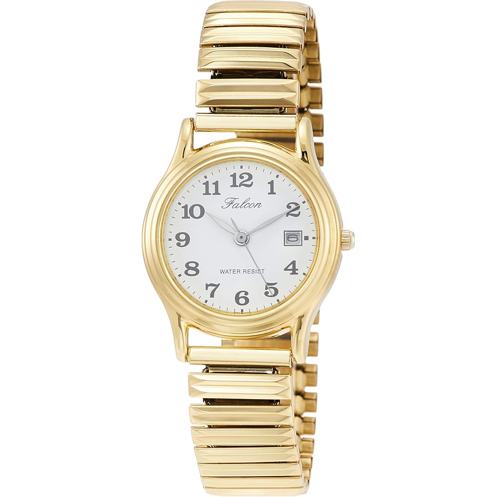 Citizen QQ Analog Waterproof Watch Date Metal Band D015-004 Women s Gold