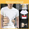 Neues Herrenmode 3D-gedrucktes T-Shirt mit lustiger großer Hand Kurzarm-Tee**