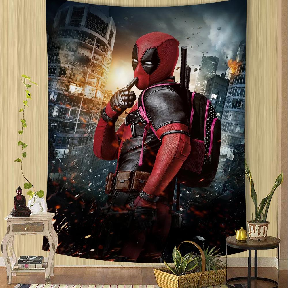 Movie DDeadpool Printed Large Wall Tapestry Hanging Tarot Hippie Wall Rugs Dorm Home Decor