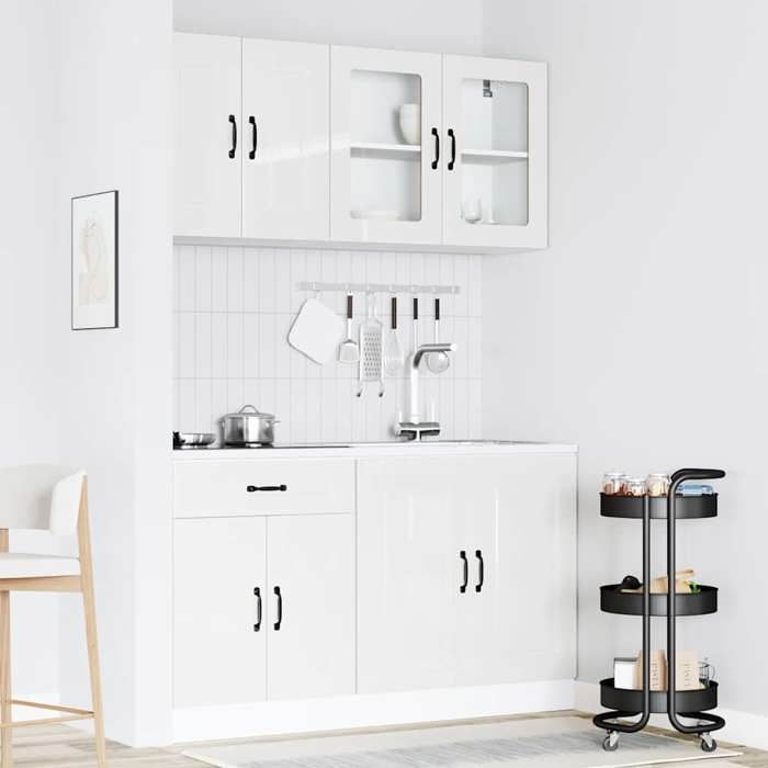 VidaXL Ensemble D'armoires De Cuisine 4 Pcs Kalmar Bois D'ingénierie, Ensemble D'armoires, Étagère De Rangement, Placard, 3314853