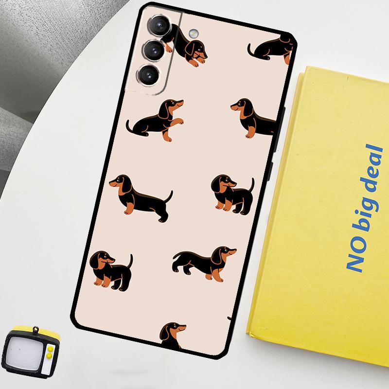 Cute Dachshund Dog Hot Phone Case For Samsung Galaxy S25 S26 Ultra S20 S21 S22 S23 Plus S24 Ultra S10 S25 FE Cover