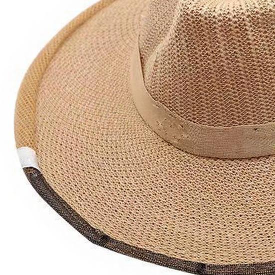 yangyizhi Beekeeping Hat with Veil, Adjustable Straps Wide Brim Full Mesh Visor Protection Bee for Face Neck Protection, Comfortable Fit Supplies