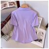 Plus Sizepolo Collar Short Sleeved T-shirt Top Wide Leg Pants Two-piece Set Elegant Women's Casual Temperament Set