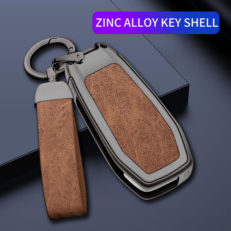 New Car Tpu Zinc Alloy Key Case Suitable For Ford Ranger Car Key Cover Car Metal Key Case Car Interior Accessories