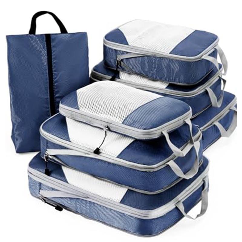 Travel Compression Storage Bag Set: 7-Piece Dustproof Organizer for Clothing & Suitcases