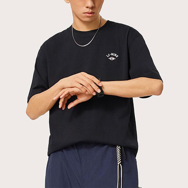 Li Ning Sports Life Collection T Shirt Men's Black AHSU535-3