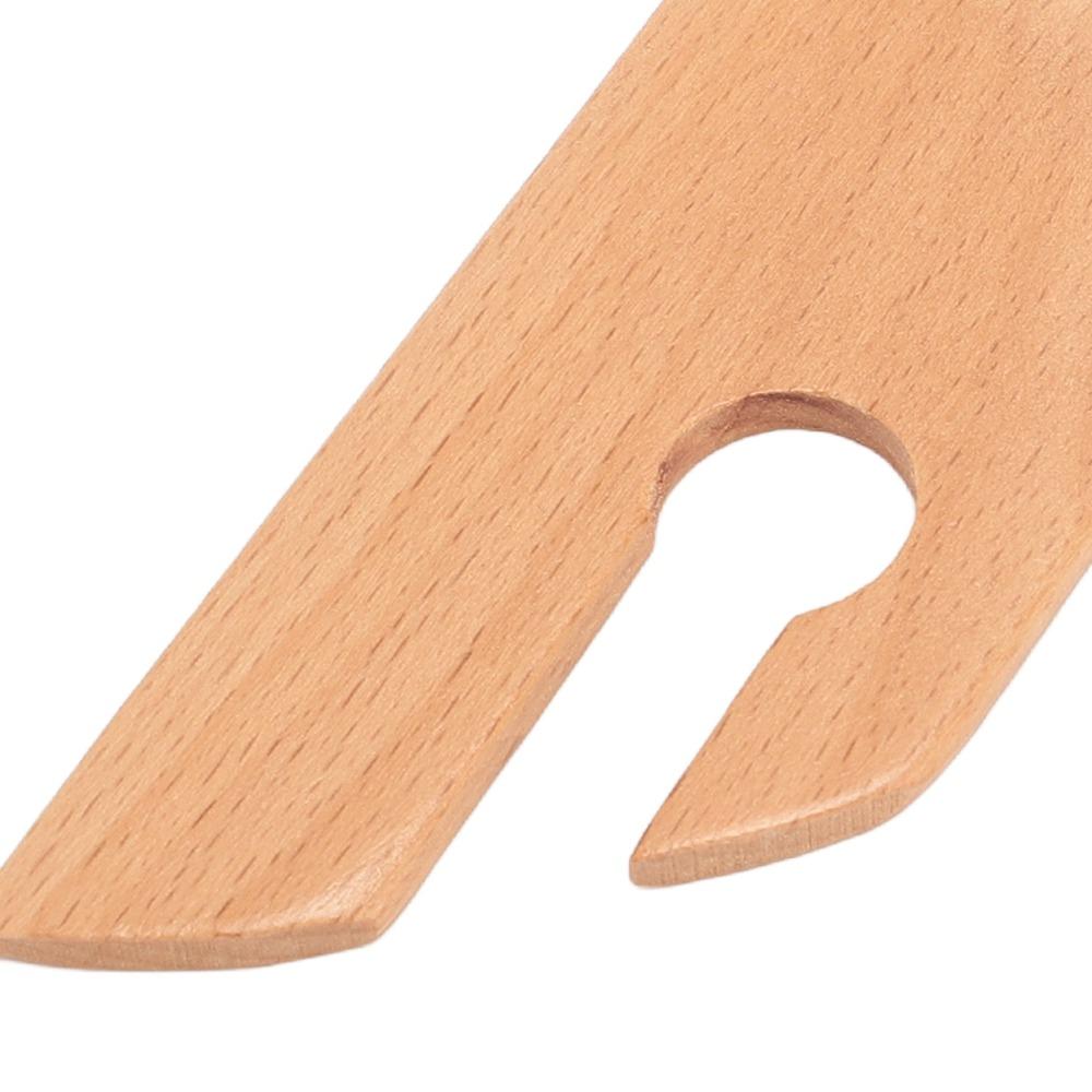 2Pcs Beveled Edge Knitting Loom Tools Wooden Hand Loom Stick Weaving Shuttles For Table Looms