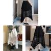 Elegant Lace Cake Skirt With High Waist And Ruffle Hem For Womens Spring Fashion