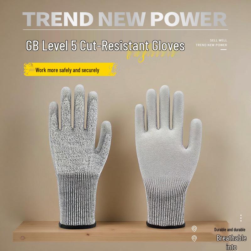 Cut-Resistant Level 5 Industrial Protection Gloves - Scratch and Wear-Resistant Safety Gear