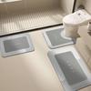 Minimalist Quick-Dry Diatomaceous Earth Bathroom Mat Set - Water Absorbent, Non-Slip, Stain Resistant