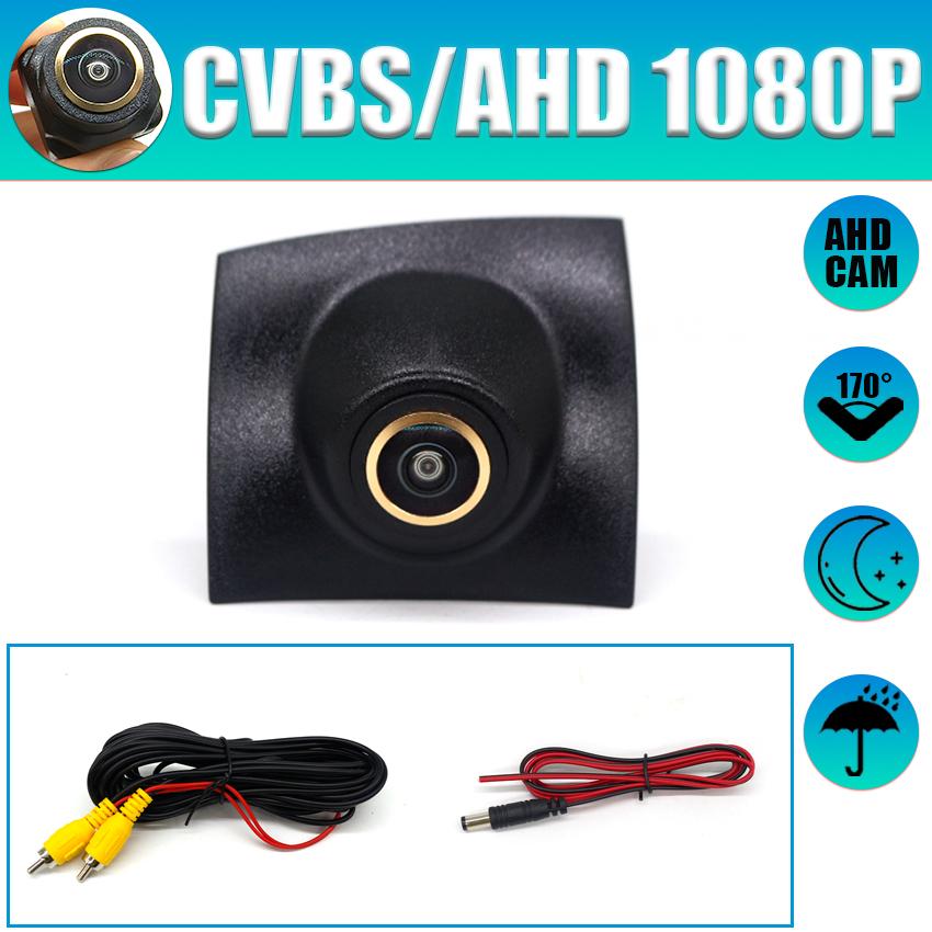 

Золотая камера 170 градусов Fisheye AHD Автомобильная камера с логотипом спереди Водонепроницаемая для BMW X5 X6 F16 F15 2014 2015 2016 2017 2018 CVBS 1080X720P