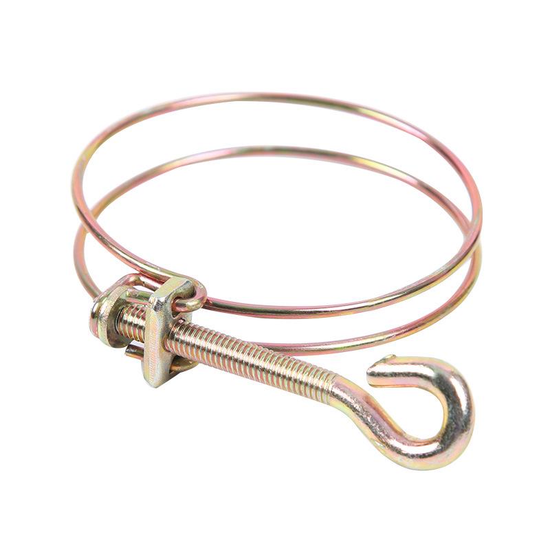 Hand-Tightened Galvanized Steel Hose Clamp for 2.5-3 Inch Pipes