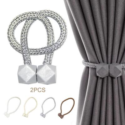2pcs Strong Magnetic Curtain Tie Backs Buckle Clips Holdbacks Curtain Tie RopeDH
