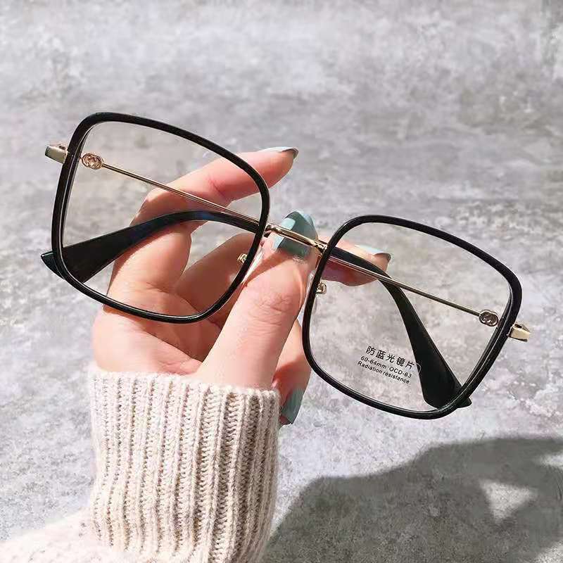 Square Blue Light Blocking Glasses Man and Women Pink Wine Black Square Frame Eyeglasses Fashion Vision Spectacles Oculos